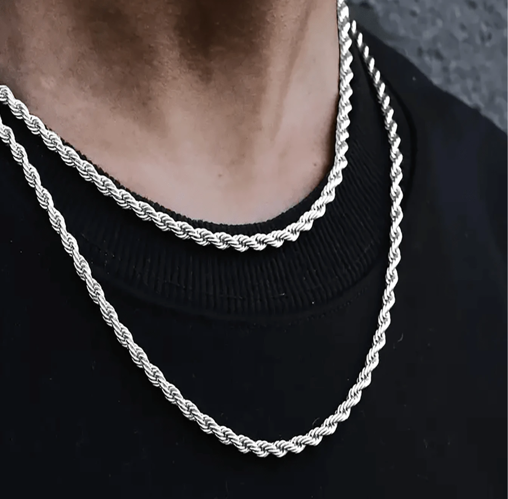 Silver Twisted Rope Chain