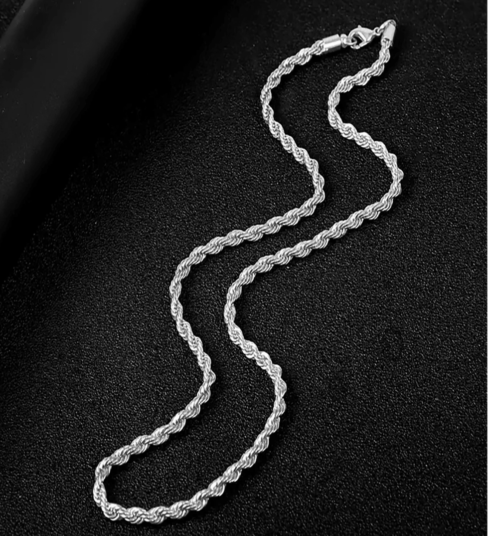 Silver Twisted Rope Chain