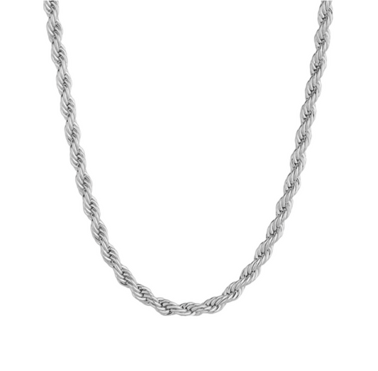 Silver Twisted Rope Chain