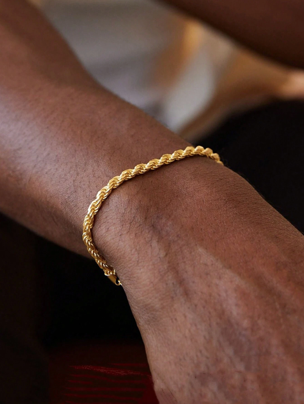 Gold Twisted Rope Bracelet